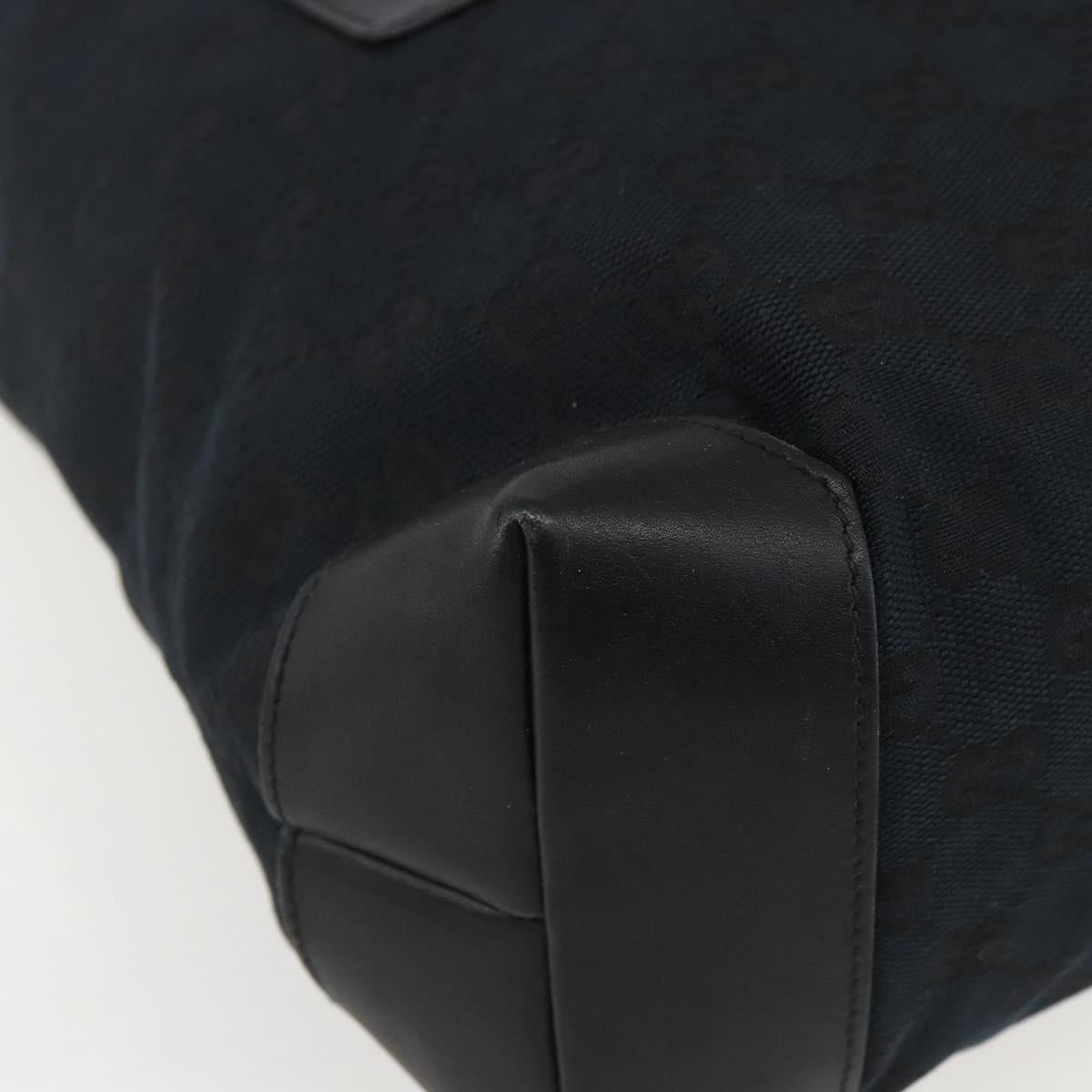 GUCCI GG Canvas Tote Bag Black Silver 019 0401 Auth 156162