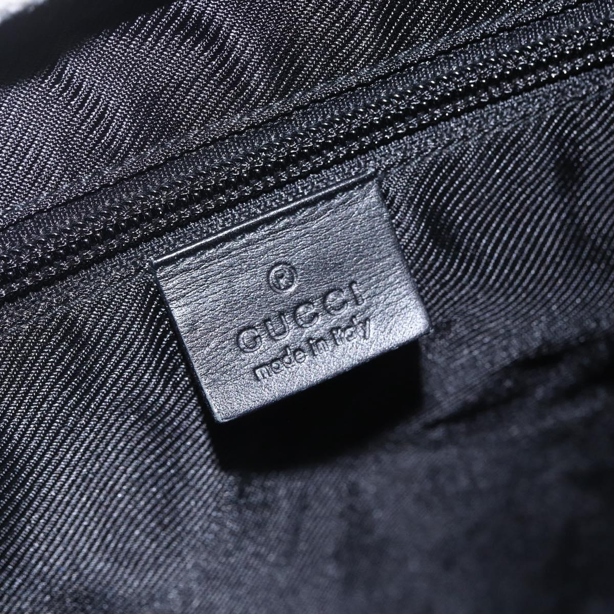 GUCCI GG Canvas Tote Bag Black Silver 019 0401 Auth 156162