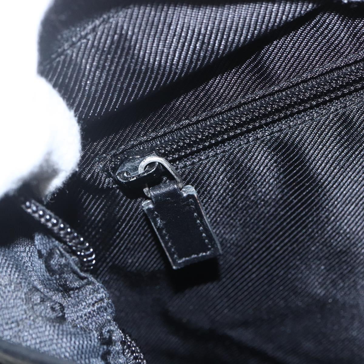 GUCCI GG Canvas Tote Bag Black Silver 019 0401 Auth 156162