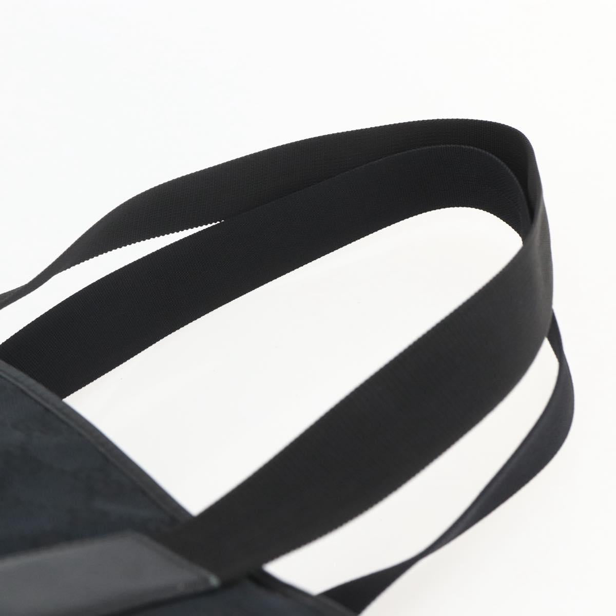 GUCCI GG Canvas Tote Bag Black Silver 019 0401 Auth 156162