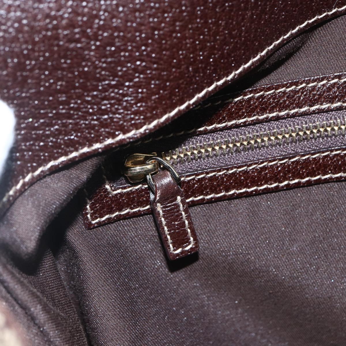 GUCCI GG Canvas Hand Bag Beige Gold 154981 Auth 156164V