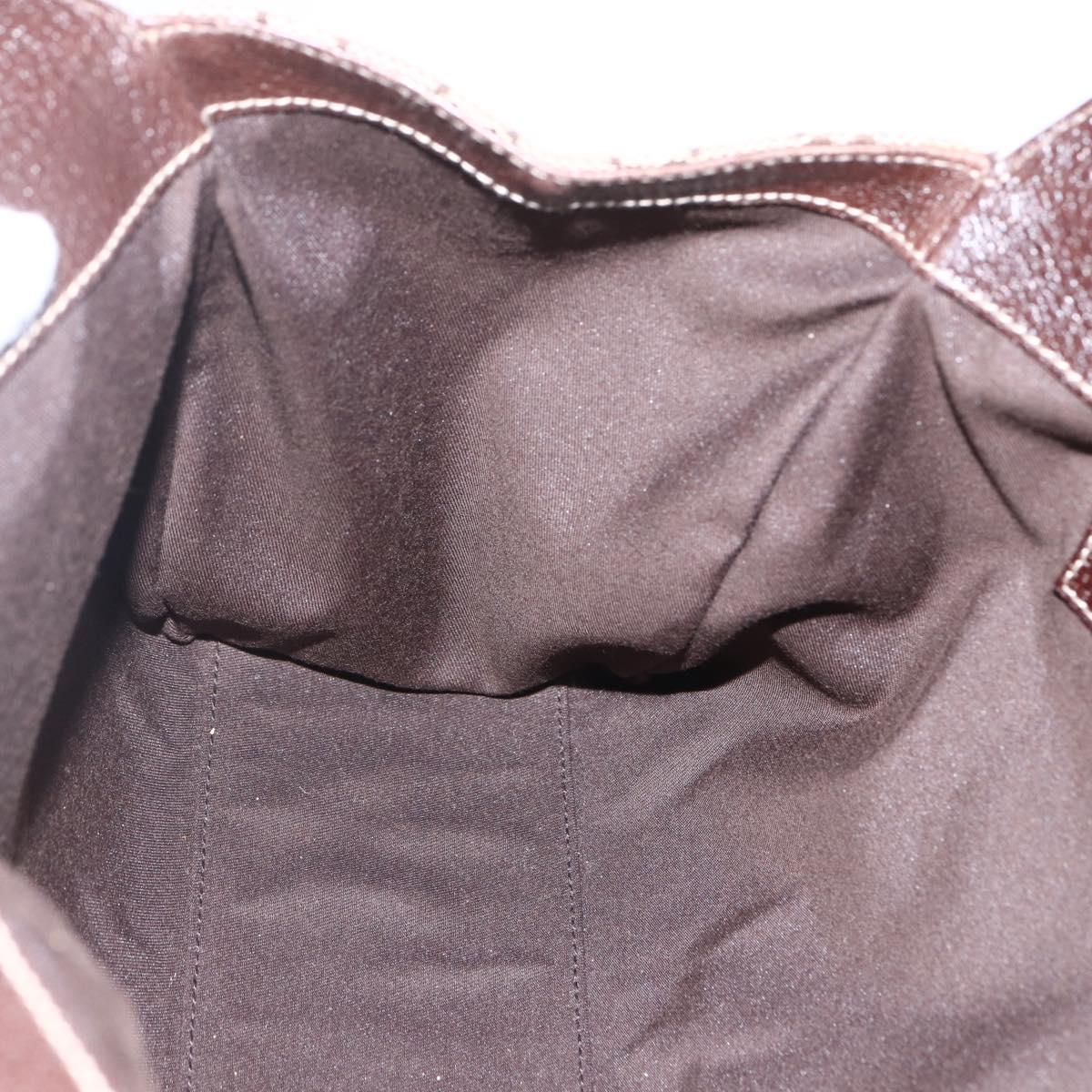 GUCCI GG Canvas Hand Bag Beige Gold 154981 Auth 156164V