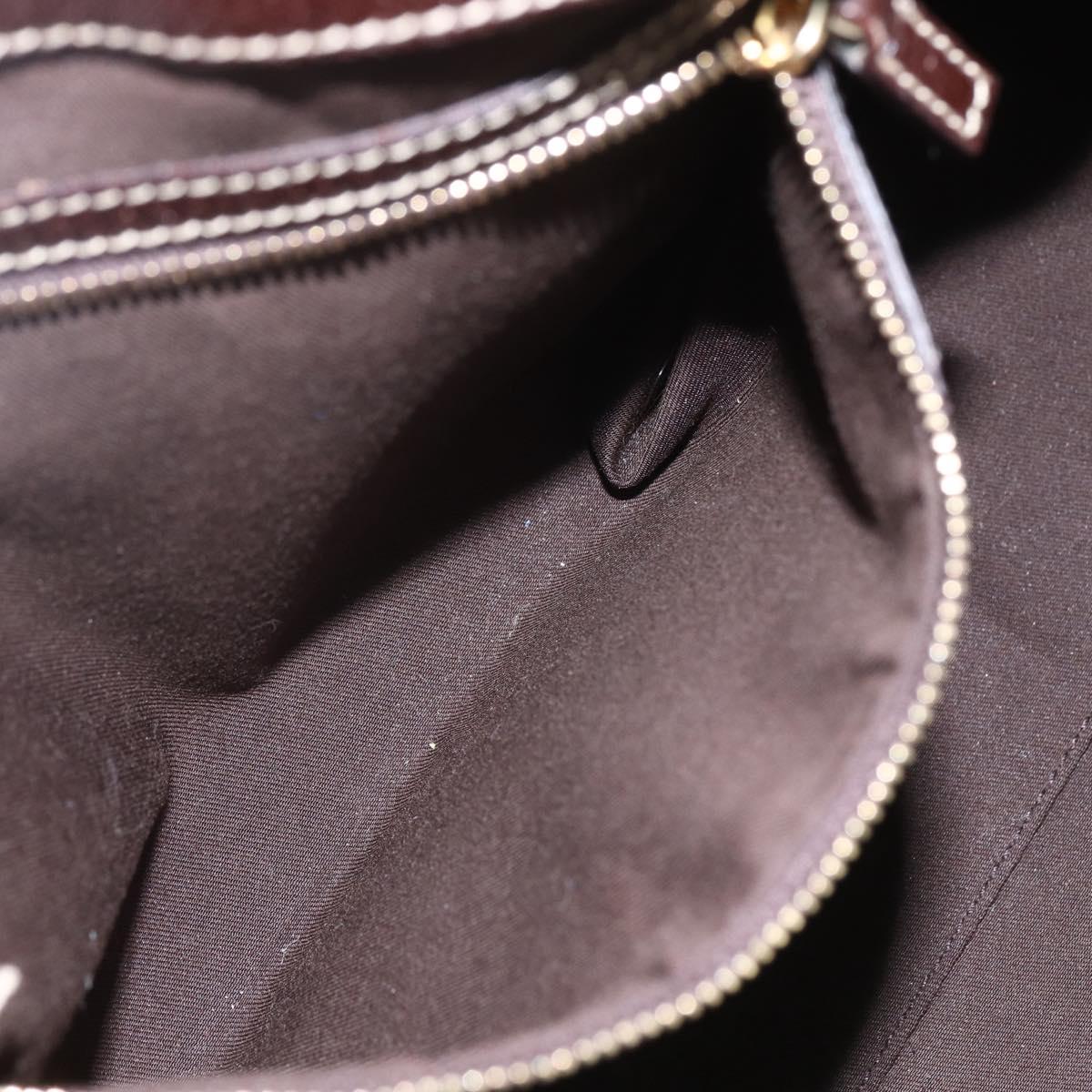 GUCCI GG Canvas Hand Bag Beige Gold 154981 Auth 156164V