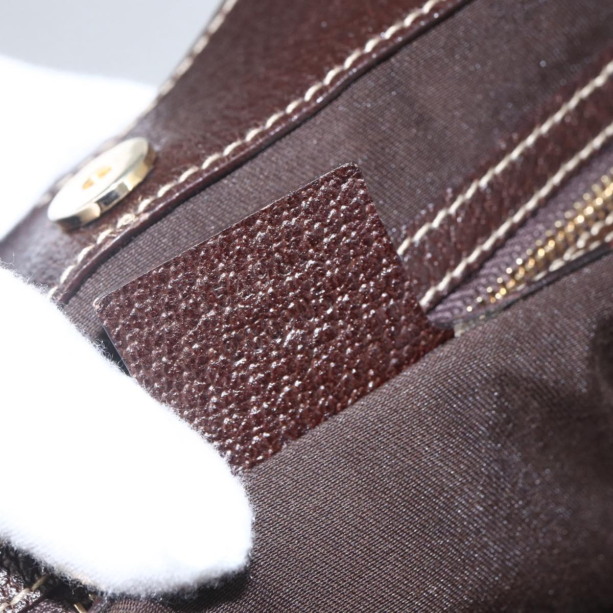 GUCCI GG Canvas Hand Bag Beige Gold 154981 Auth 156164V