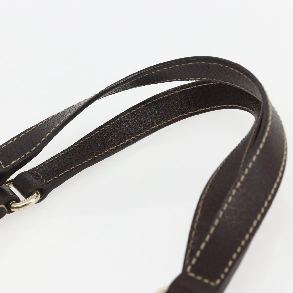 GUCCI GG Canvas Hand Bag Beige Gold 154981 Auth 156164V