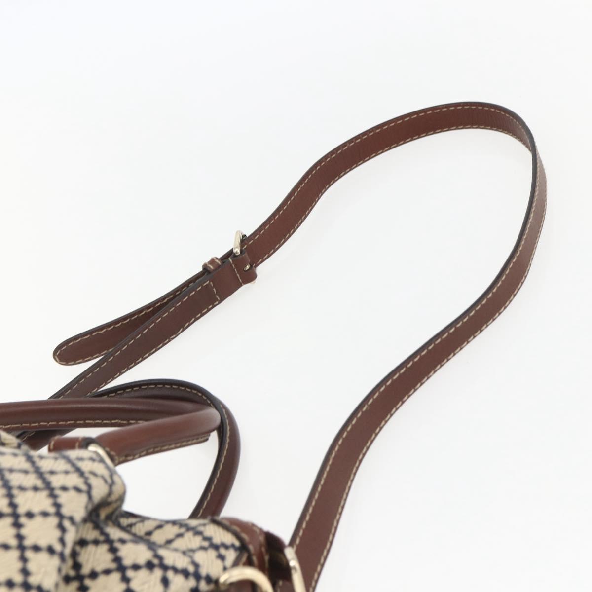 GUCCI Diamante Sukey Hand Bag Canvas 2way Beige Gold 247902 Auth 156167