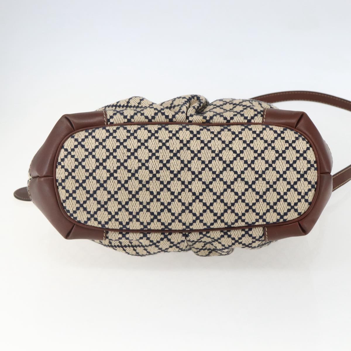 GUCCI Diamante Sukey Hand Bag Canvas 2way Beige Gold 247902 Auth 156167