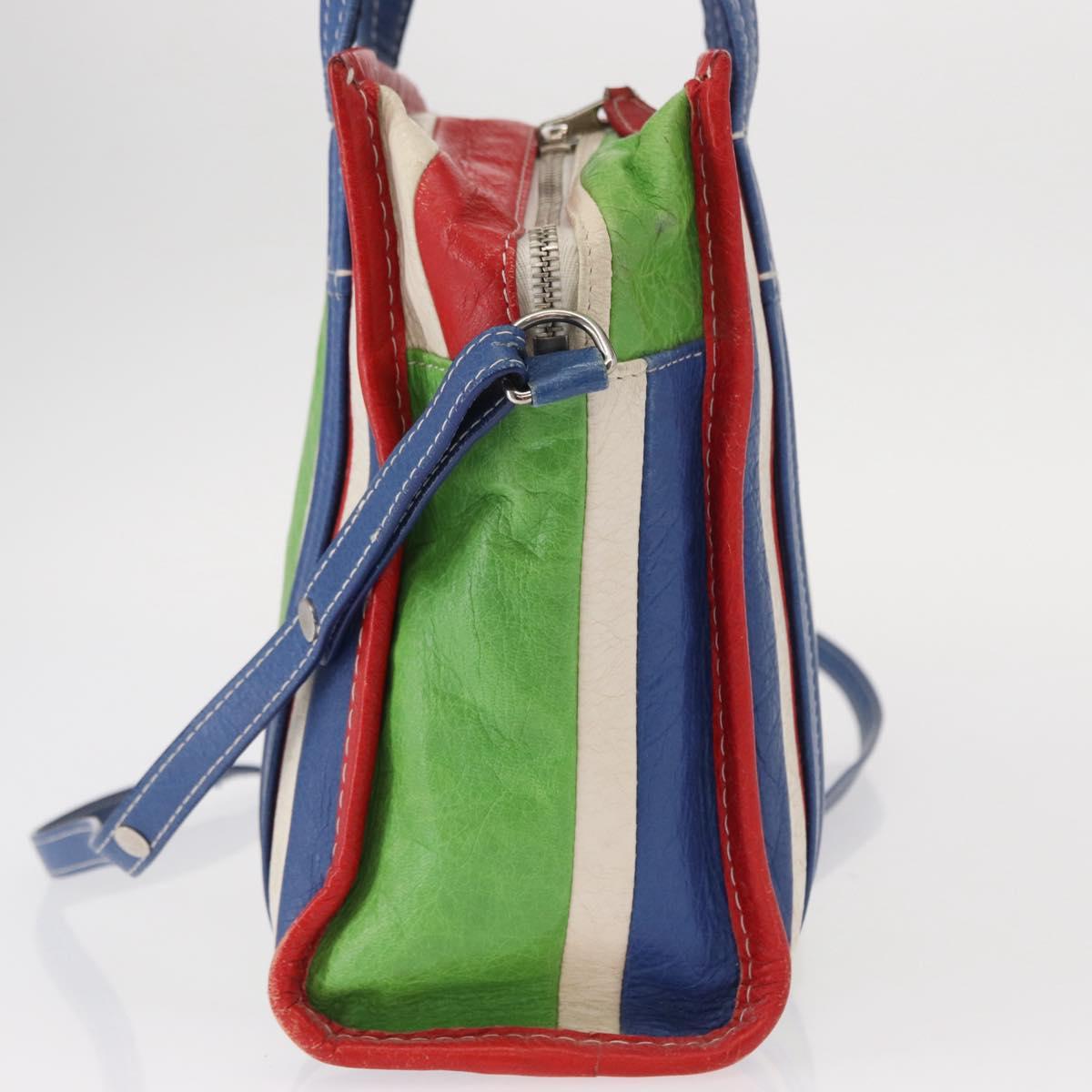 BALENCIAGA Bazaar Shopper XS Bag Leather 2way Multicolor 452458 Auth 156182