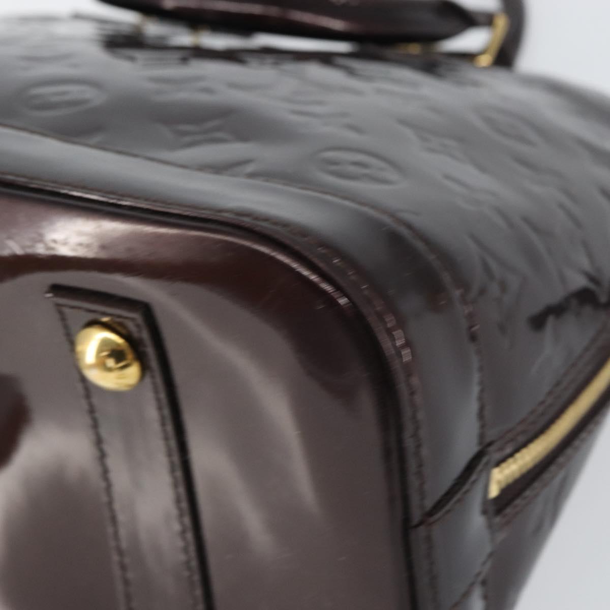 LOUIS VUITTON Monogram Vernis Alma PM Hand Bag Amarante M91611 LV Auth 156187