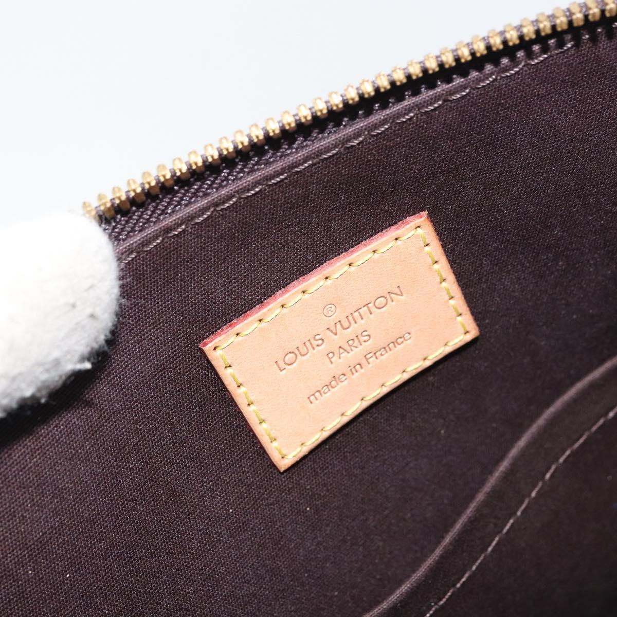 LOUIS VUITTON Monogram Vernis Alma PM Hand Bag Amarante M91611 LV Auth 156187