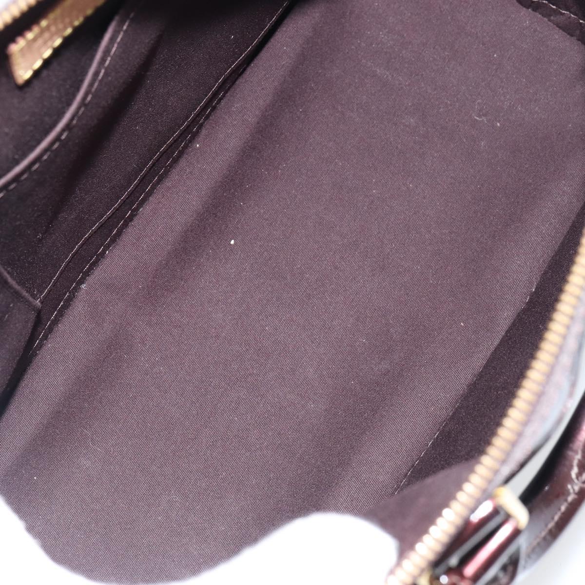 LOUIS VUITTON Monogram Vernis Alma PM Hand Bag Amarante M91611 LV Auth 156187