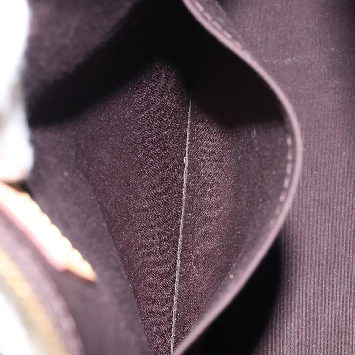 LOUIS VUITTON Monogram Vernis Alma PM Hand Bag Amarante M91611 LV Auth 156187