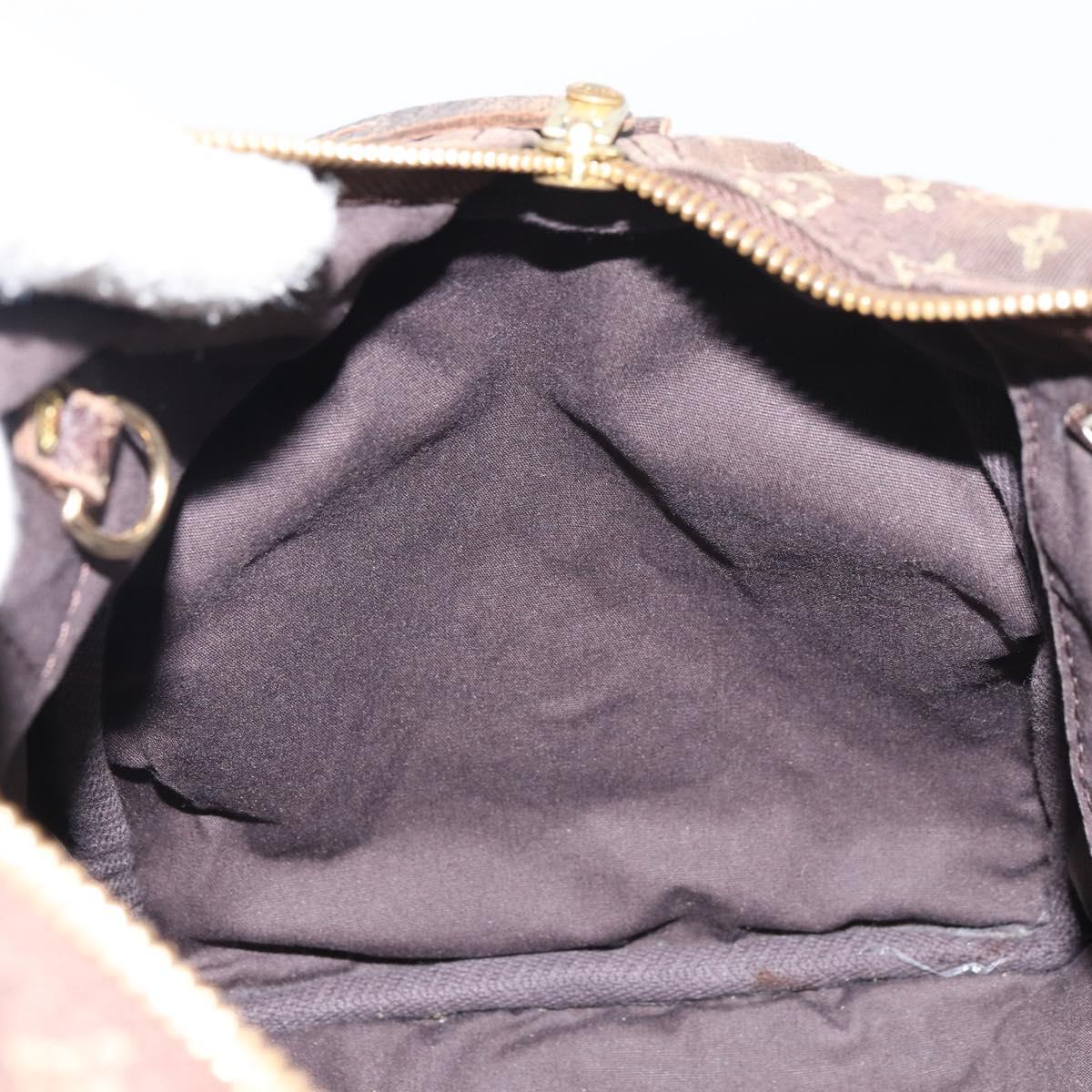 LOUIS VUITTON Monogram Mini Lin Speedy 30 Bag Brown Ebene M95224 LV Auth 156188
