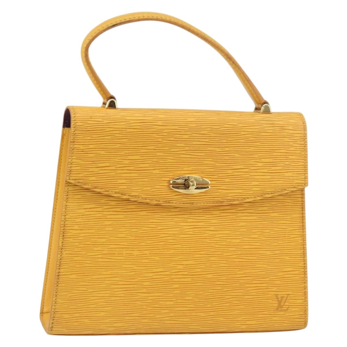LOUIS VUITTON Epi Malesherbes Hand Bag Tassili Yellow Jonne M52379 Auth 156190
