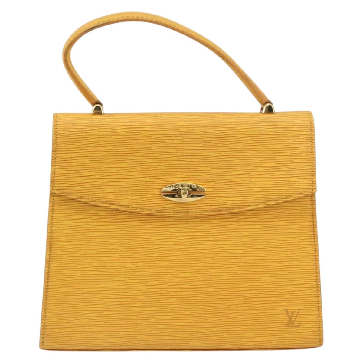 LOUIS VUITTON Epi Malesherbes Hand Bag Tassili Yellow Jonne M52379 Auth 156190