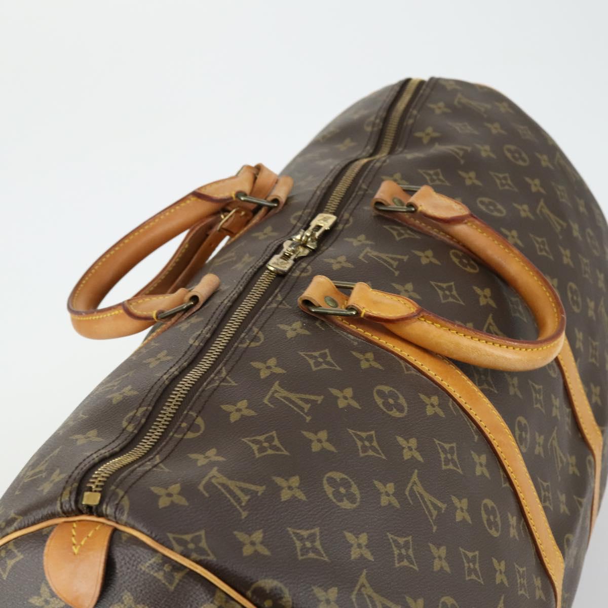 LOUIS VUITTON Monogram Keepall 55 Boston Bag M41424 LV Auth 156198