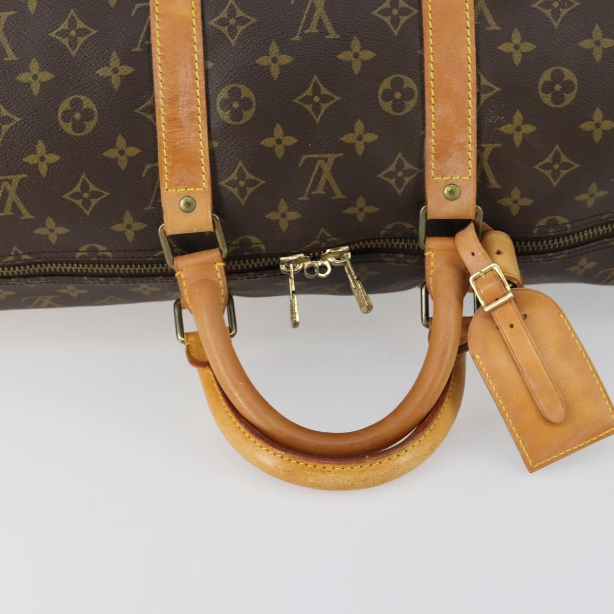 LOUIS VUITTON Monogram Keepall 55 Boston Bag M41424 LV Auth 156198
