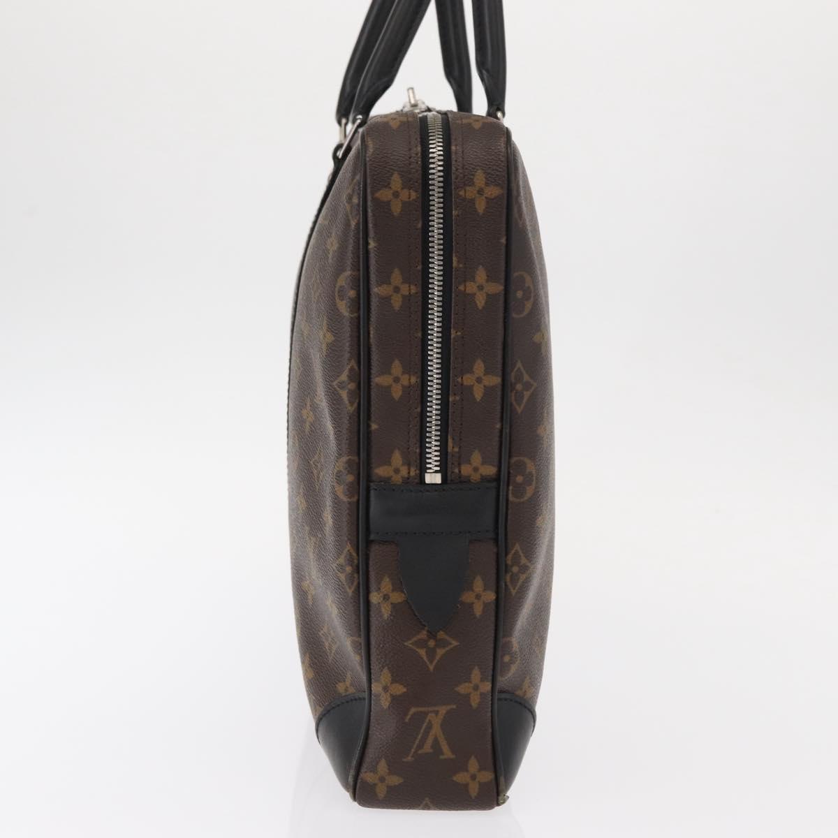 LOUIS VUITTON Monogram Macassar Porte Documents Voyage Bag M52005 Auth 156200