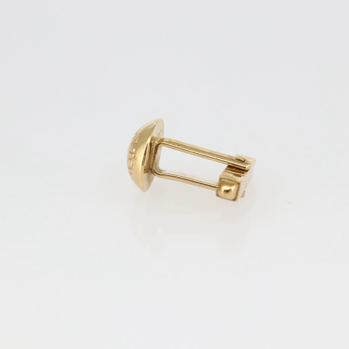LOUIS VUITTON Taiga Buton De Manchette Cuffs metal Gold Tone LV Auth 156221