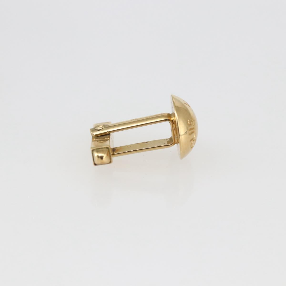 LOUIS VUITTON Taiga Buton De Manchette Cuffs metal Gold Tone LV Auth 156221