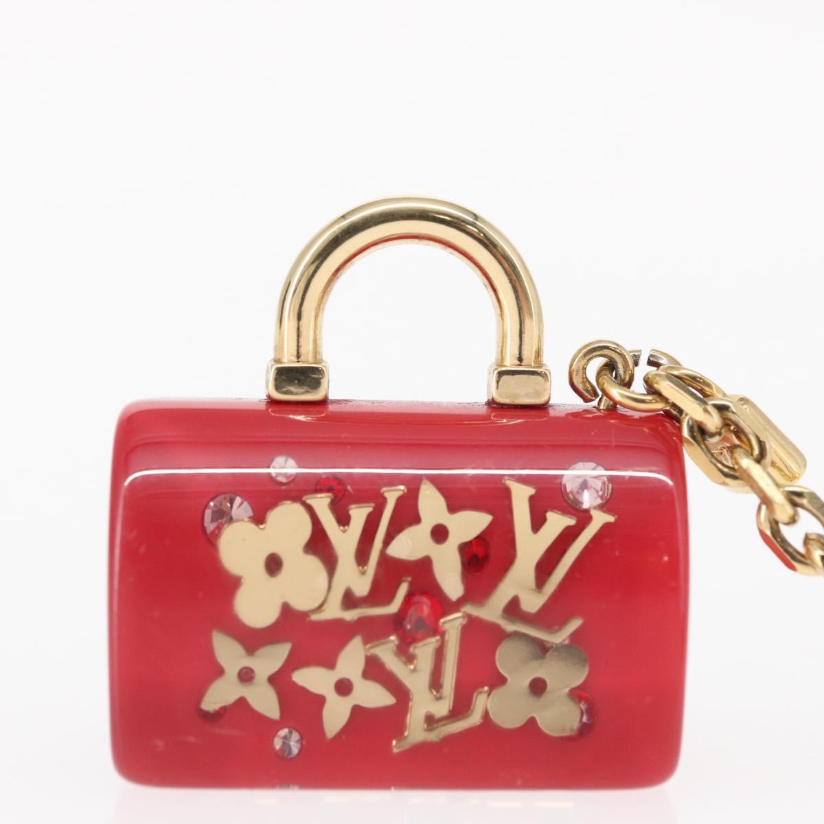 LOUIS VUITTON Porte Cles Speedian Exclusion Charm metal Red M65415 Auth 156224