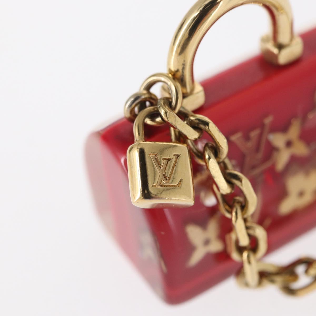 LOUIS VUITTON Porte Cles Speedian Exclusion Charm metal Red M65415 Auth 156224