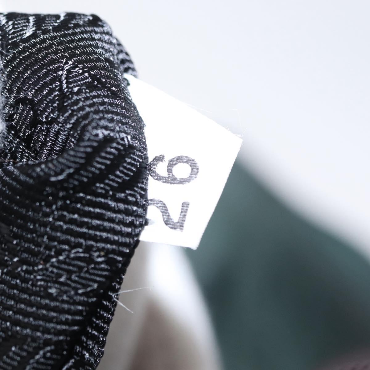 PRADA Shoulder Bag Nylon Green Silver Auth 156244