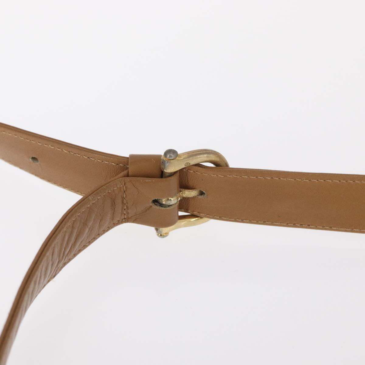 CELINE Macadam Canvas Shoulder Bag PVC Brown Gold Auth 156251