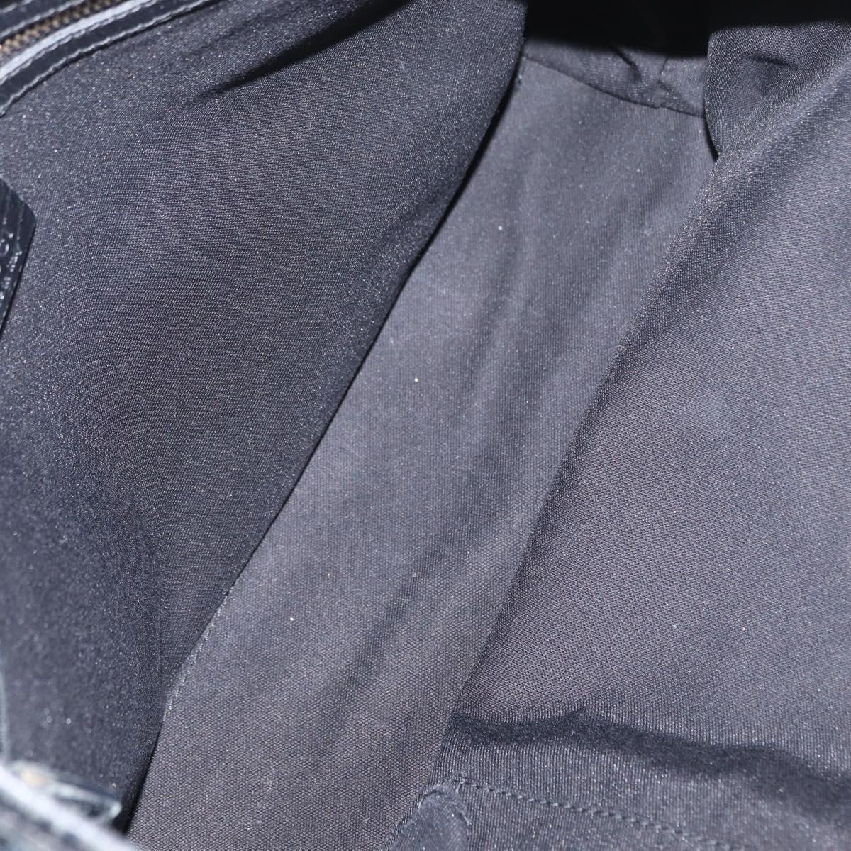 GUCCI GG Canvas Web Sherry Line Tote Bag Black Silver 137396 Auth 156253