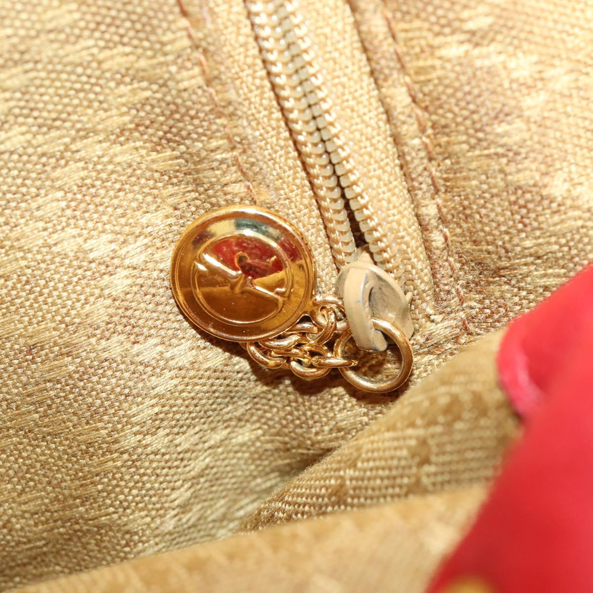 GUCCI Bamboo Backpack Leather Red Gold 003 2058 0016 Auth 156257