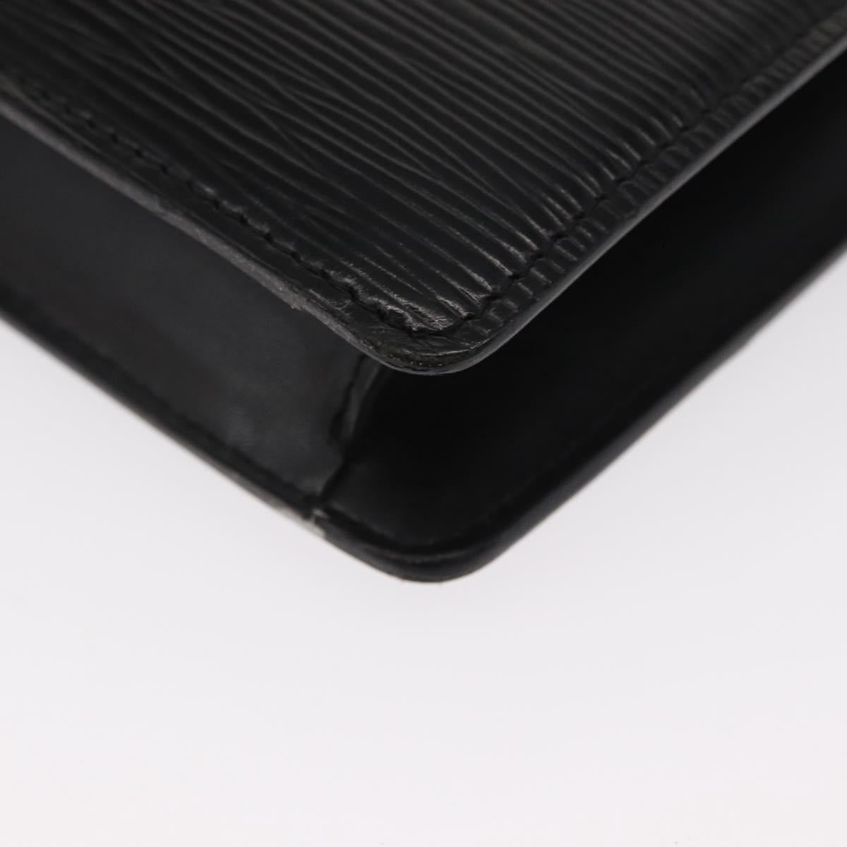 LOUIS VUITTON Epi Montaigne 23 Clutch Bag Black M52662 LV Auth 156258