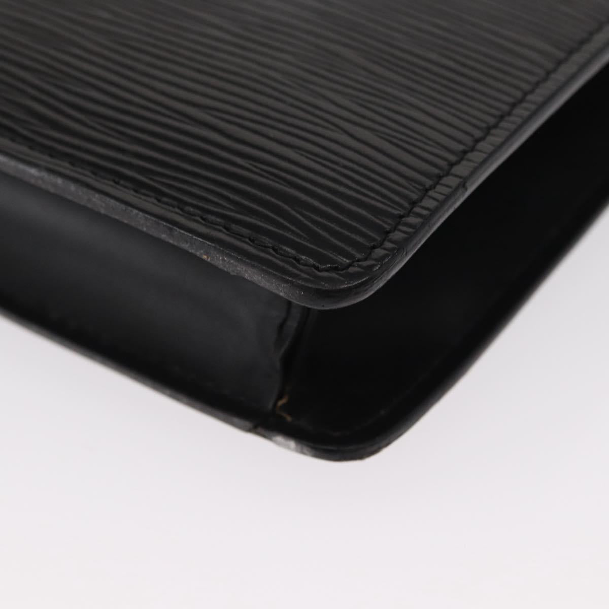 LOUIS VUITTON Epi Montaigne 23 Clutch Bag Black M52662 LV Auth 156258