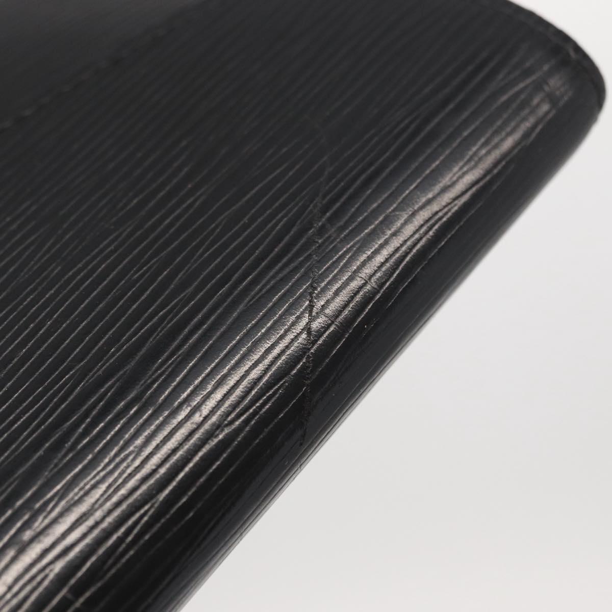 LOUIS VUITTON Epi Montaigne 23 Clutch Bag Black M52662 LV Auth 156258