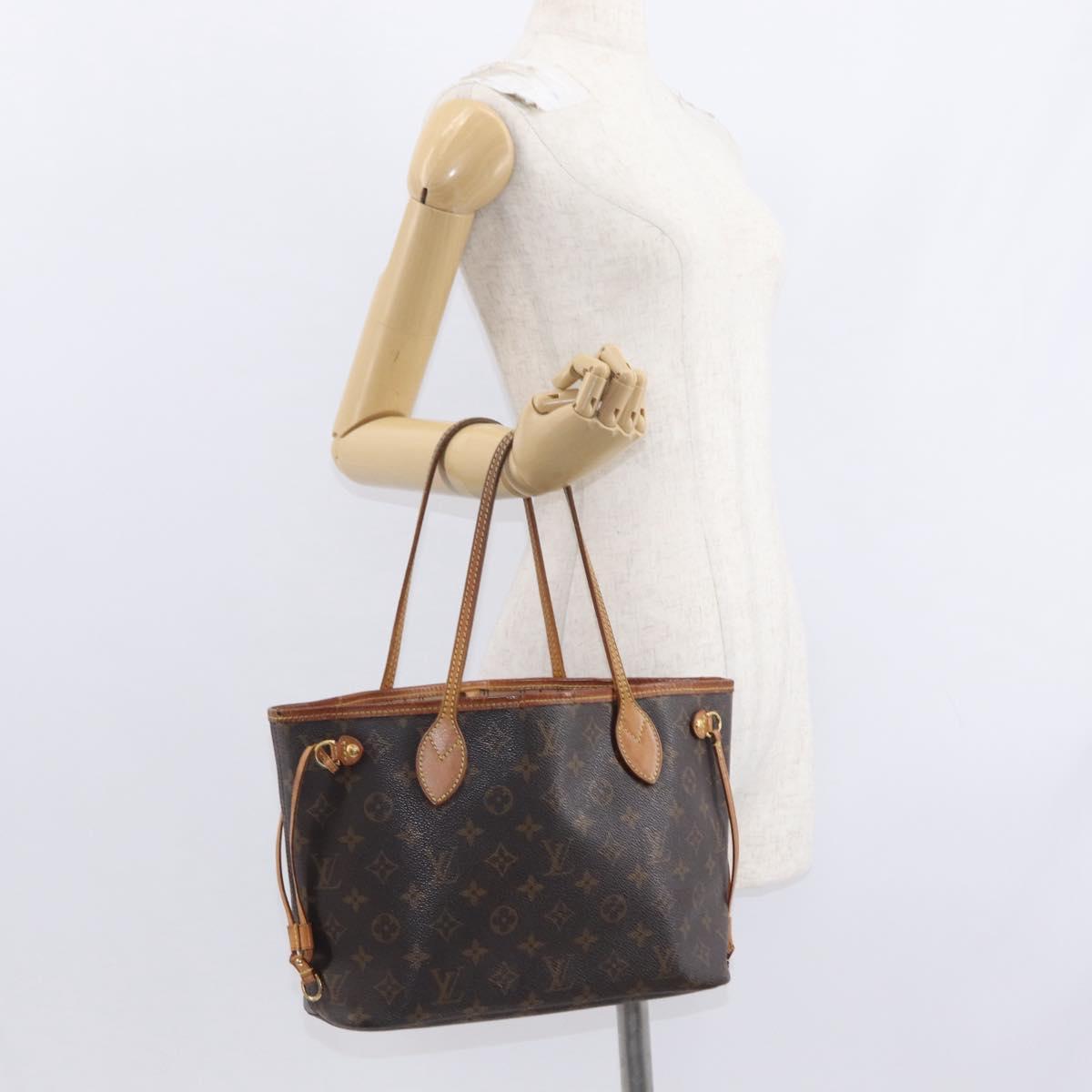 LOUIS VUITTON Monogram Neverfull PM Tote Bag M40155 LV Auth 156261