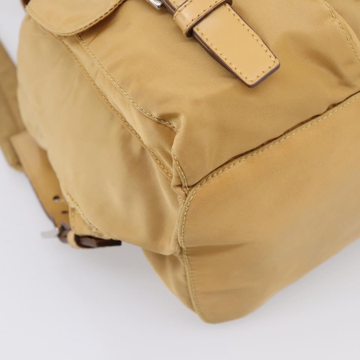 PRADA Backpack Nylon Brown Silver Auth 156266