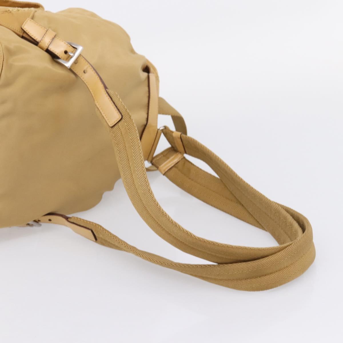 PRADA Backpack Nylon Brown Silver Auth 156266