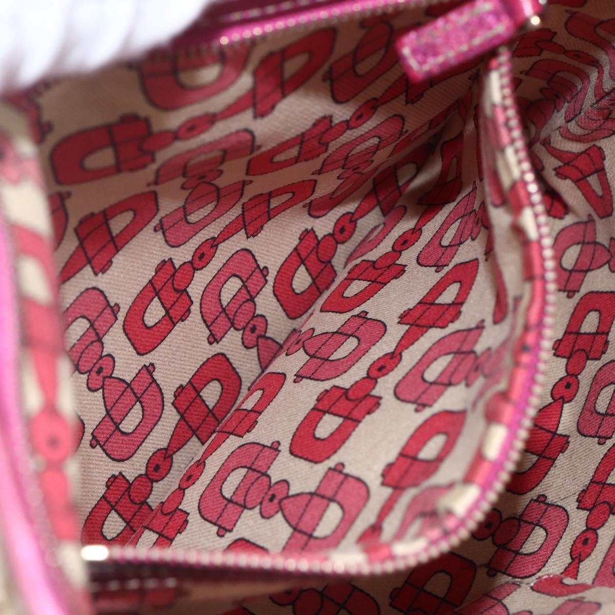 GUCCI GG Canvas Shoulder Bag Beige Pink gold 144388 Auth 156272