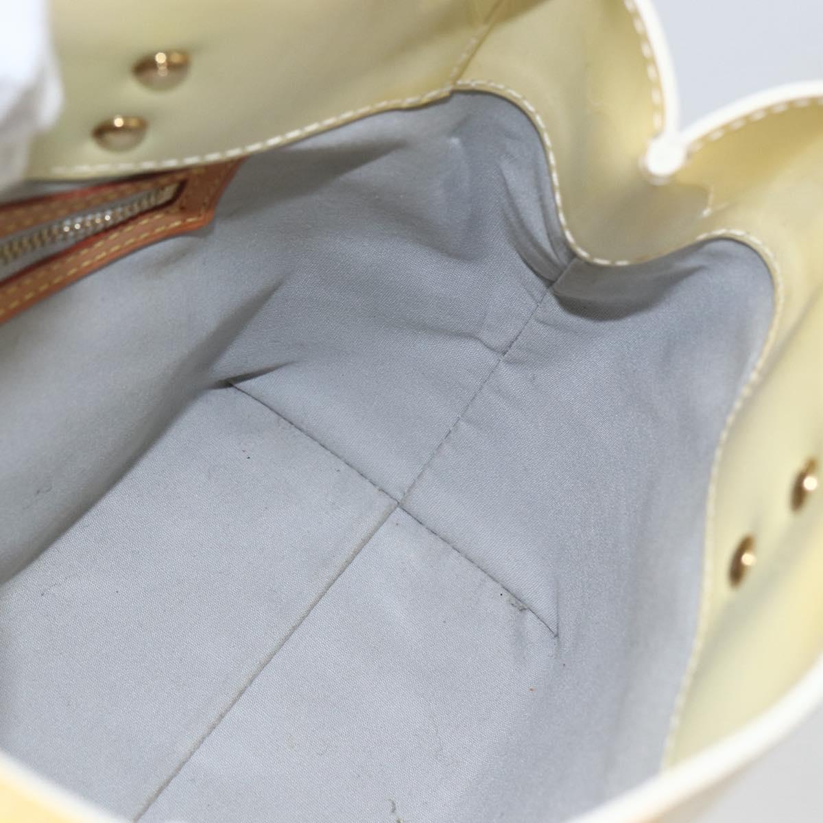 LOUIS VUITTON Monogram Vernis Reade PM Hand Bag Perle M91336 LV Auth 156275