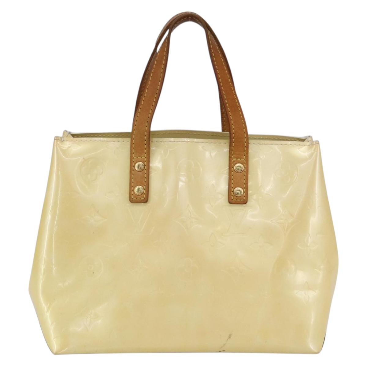 LOUIS VUITTON Monogram Vernis Reade PM Hand Bag Perle M91336 LV Auth 156275