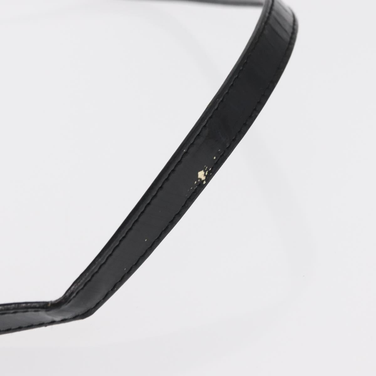 Salvatore Ferragamo Vala Hand Bag Enamel 2way Black Gold Auth 156283