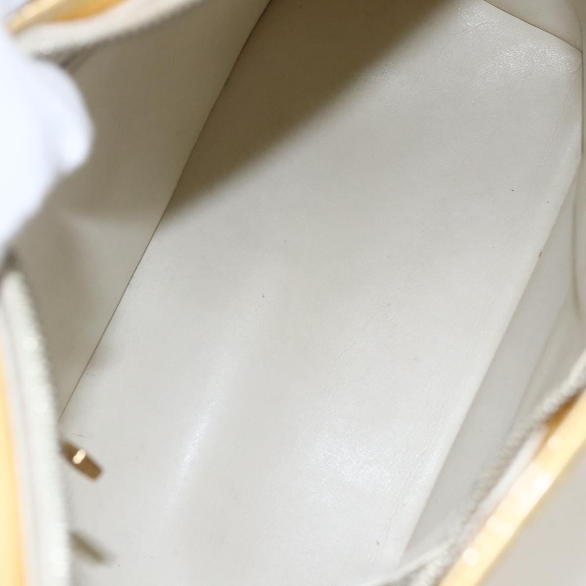 LOUIS VUITTON Monogram Vernis Houston Hand Bag Perle M91342 LV Auth 156285