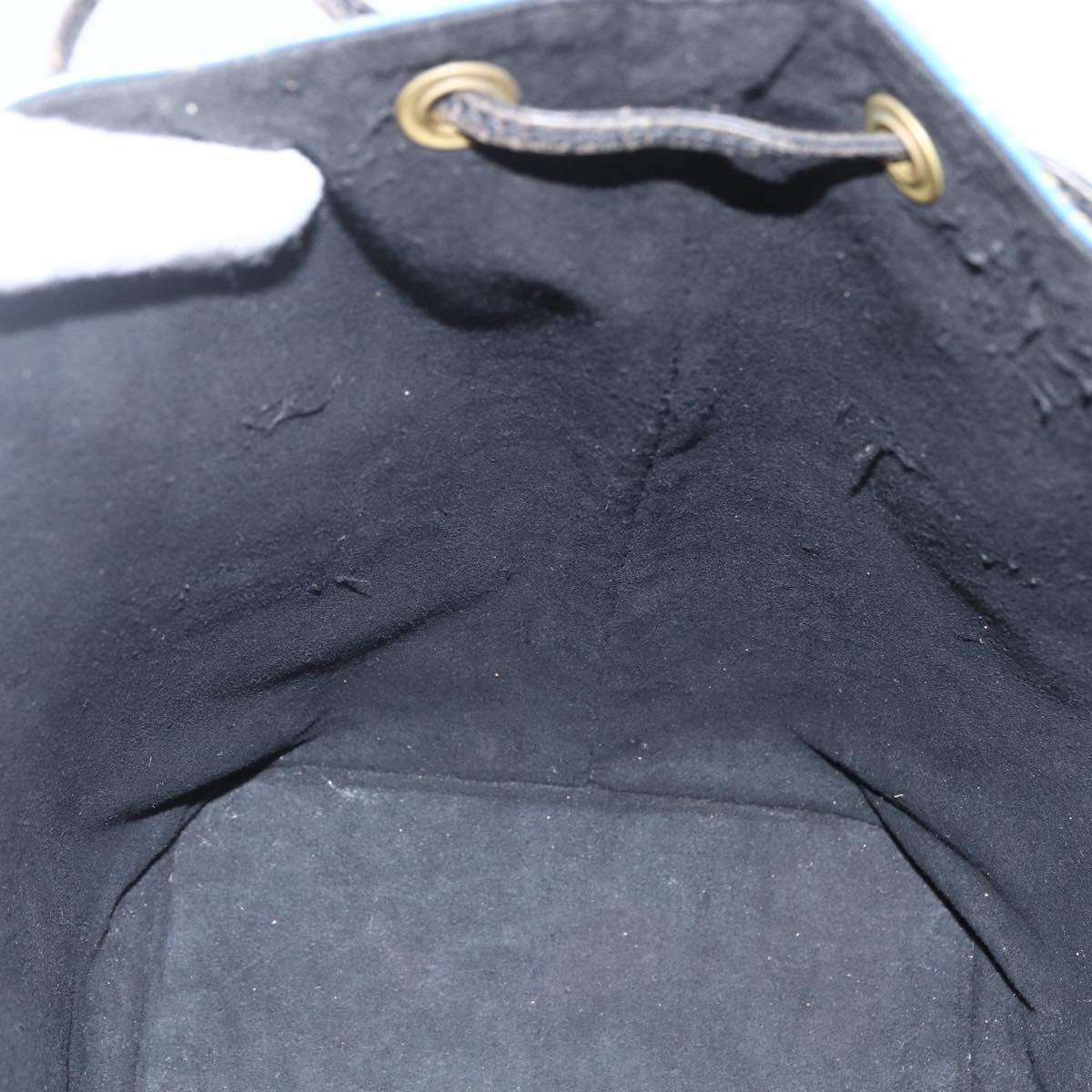 LOUIS VUITTON Epi Petit Noe Bag Bicolor Black Blue M44152 LV Auth 156287