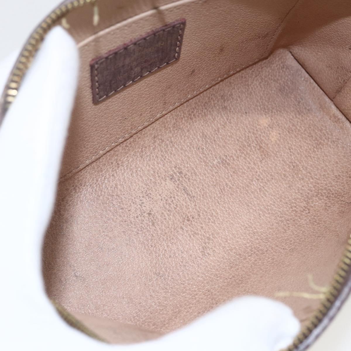 LOUIS VUITTON Monogram Idylle Pochette Cosmetic Pouch Sepia M40377 Auth 156292