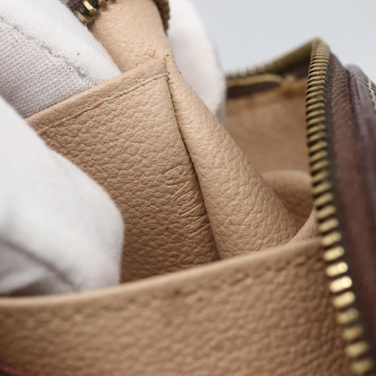 LOUIS VUITTON Monogram Idylle Pochette Cosmetic Pouch Sepia M40377 Auth 156292