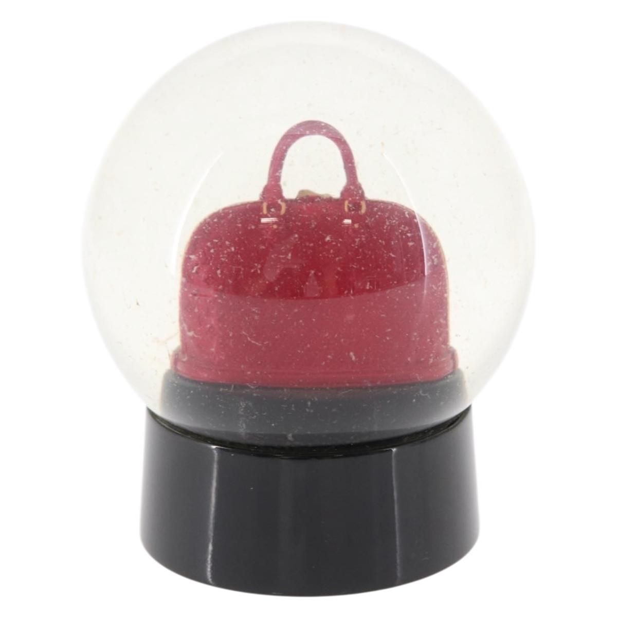 LOUIS VUITTON Alma Snow Globe Glass VIP Limited Clear LV Auth 156296