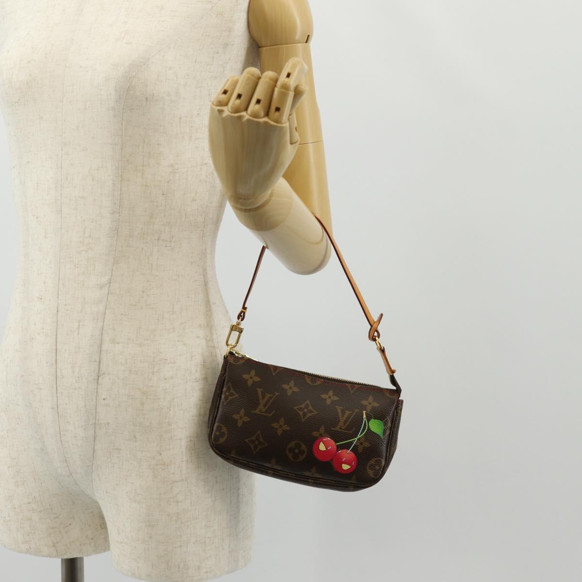 LOUIS VUITTON Monogram Cherry Pochette Accessoires Pouch M95008 LV Auth 156297V