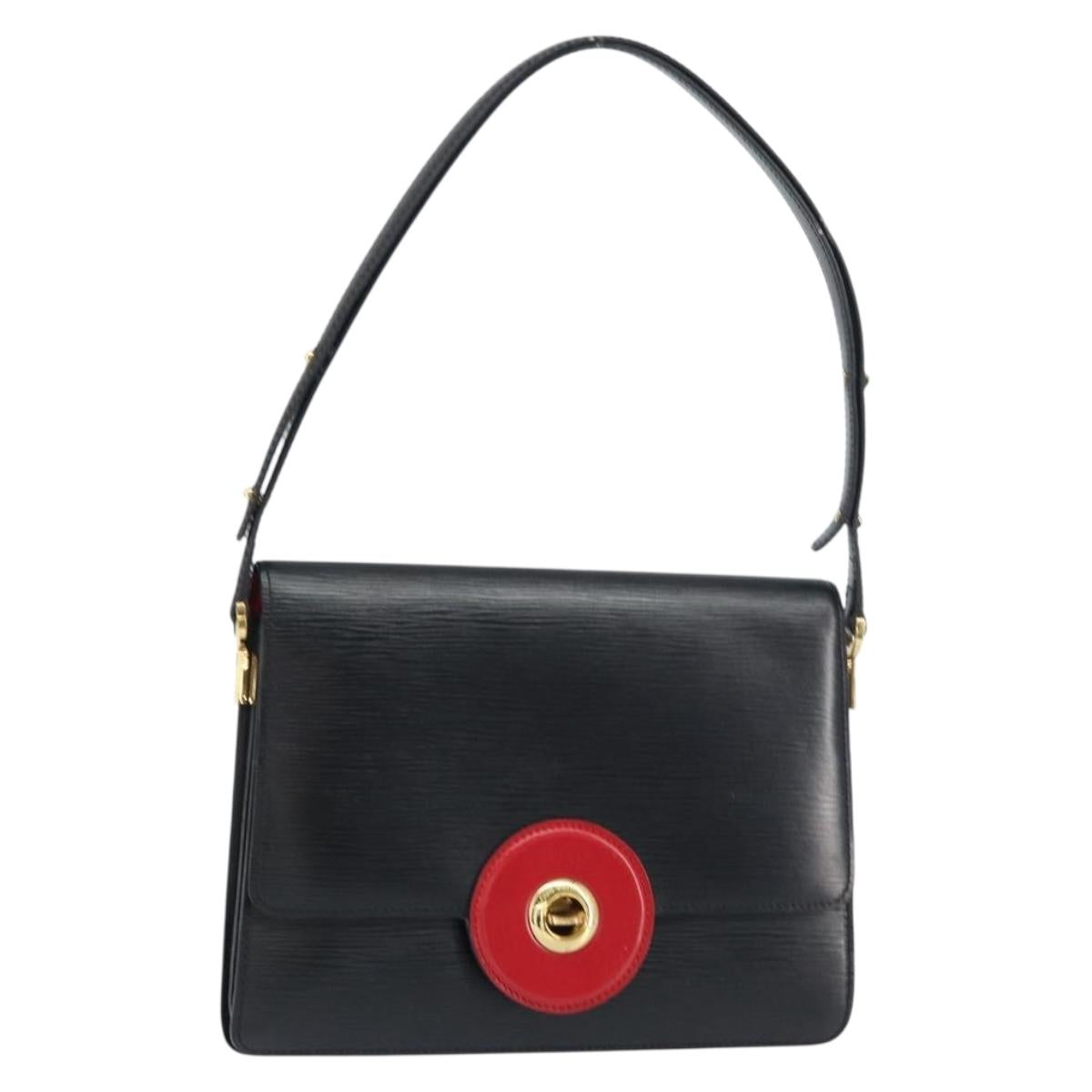 LOUIS VUITTON Epi Free Run Bicolor Shoulder Bag Red Black M52417 LV Auth 156327