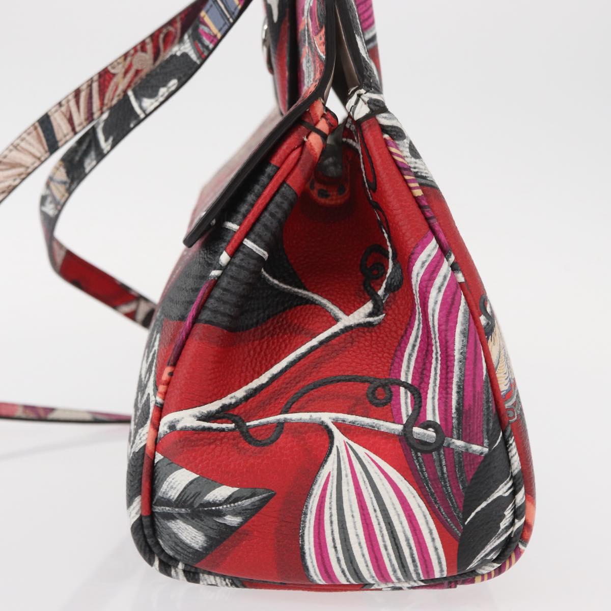 Salvatore Ferragamo Hand Bag Leather 2way Silver Pink Auth 156332SAM