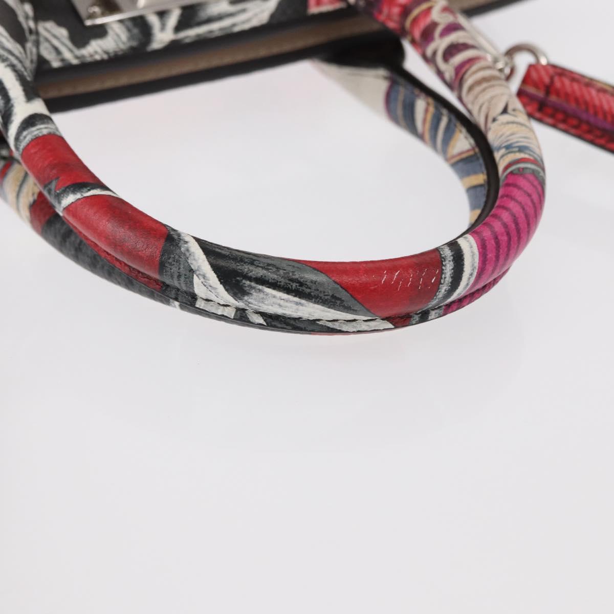 Salvatore Ferragamo Hand Bag Leather 2way Silver Pink Auth 156332SAM