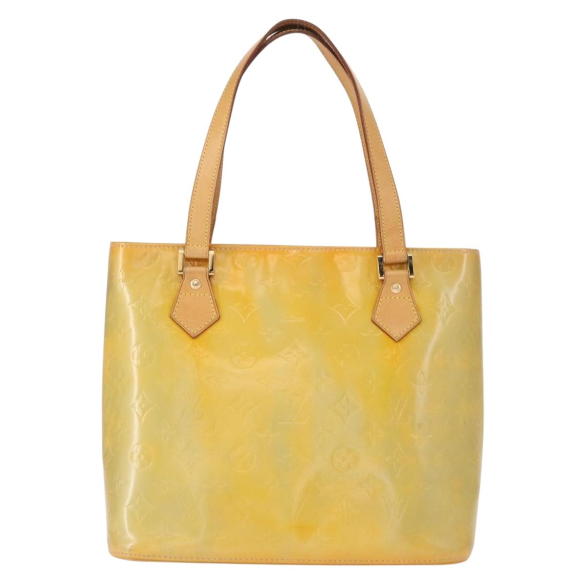 LOUIS VUITTON Monogram Vernis Houston Hand Bag Gris M91053 LV Auth 156340